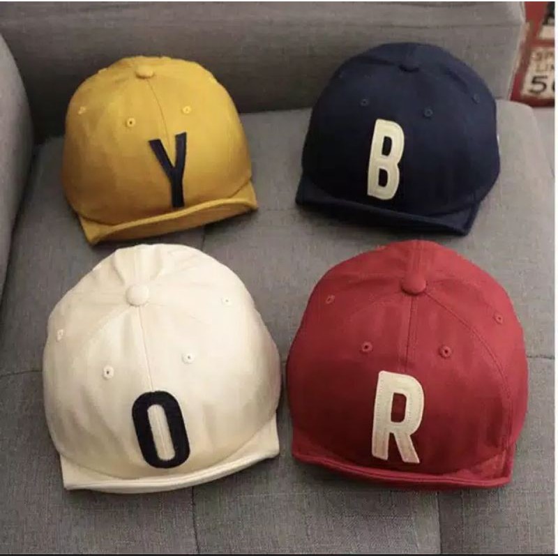 Jual 2-5 Tahun | Topi Baseball Inisial Nama Anak Balita Huruf Letter B ...