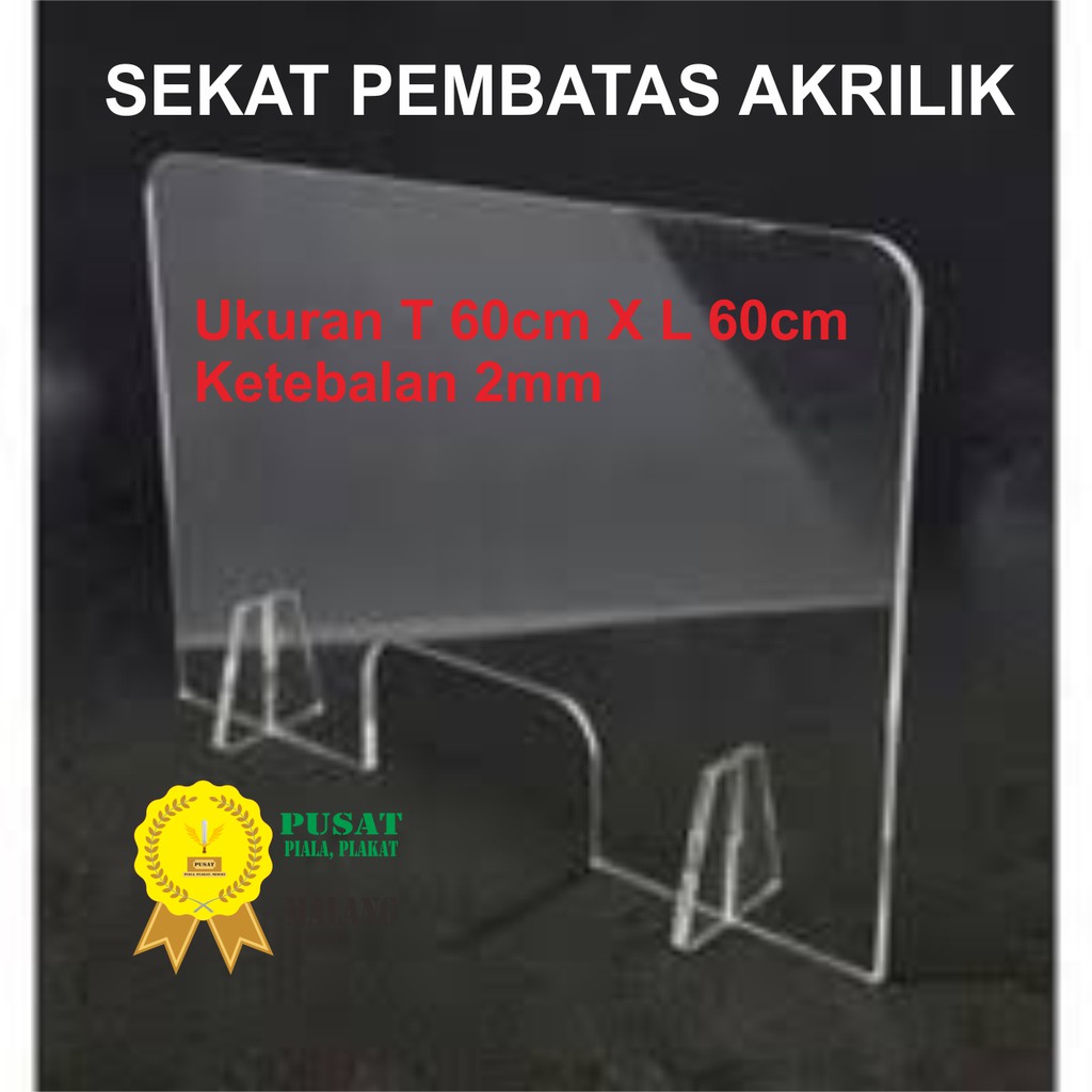 Jual Partisi Sekat Pembatas Meja Akrilik Kasir Universal 60cm X