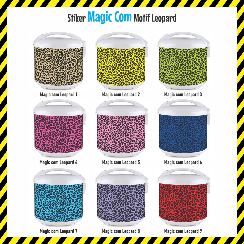 Jual STIKER MAGIC COM atau STICKER RICE COOKER Motif Terbaru - LEOPARD ...