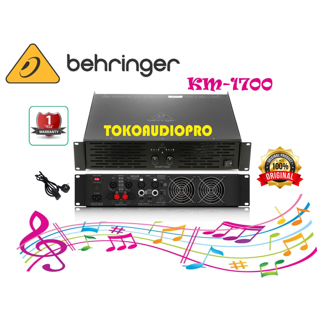 Jual Behringer KM1700 Professional 1700 Watt Stereo Power Amplifier
