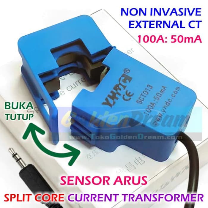 Jual SCT 013 100A 50mA Split Core Current Transformer CT External ...