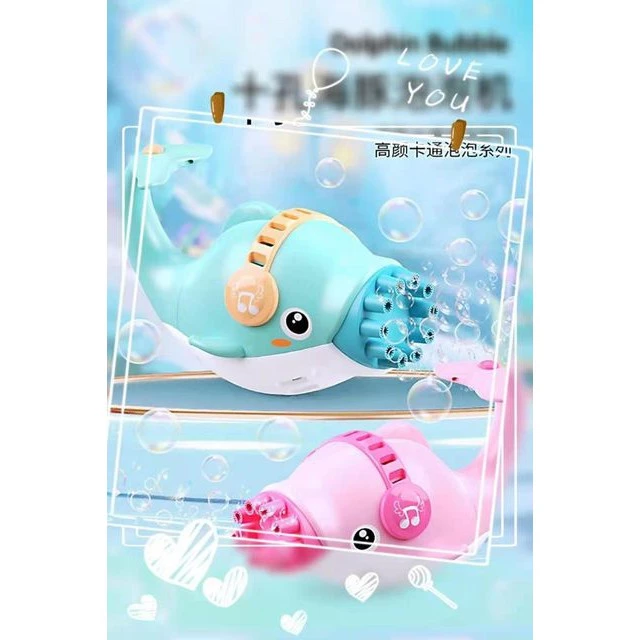 DOLPHIN BUBLE GUN / MAINAN ANAK BUBBLE GELEMBUNG SABUN DOLPIN | AutoStock