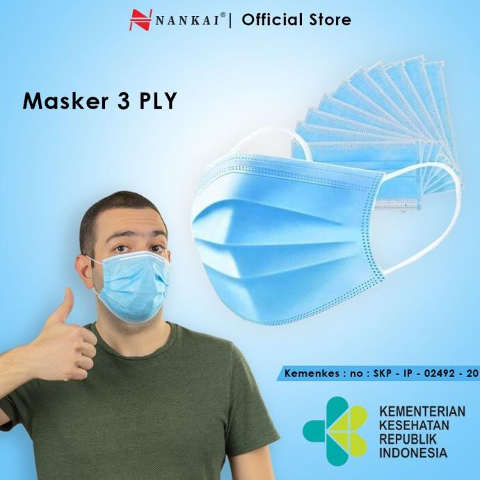 Jual Masker 3 Ply + Izin Kemenkes (Isi 50 Pcs) nankait67 Diminati ...