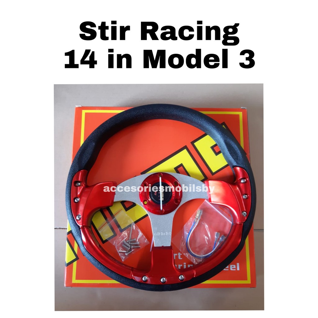 Jual Stir Racing Setir Racing Momo Ukuran 14 Inci Model 3 | Shopee ...