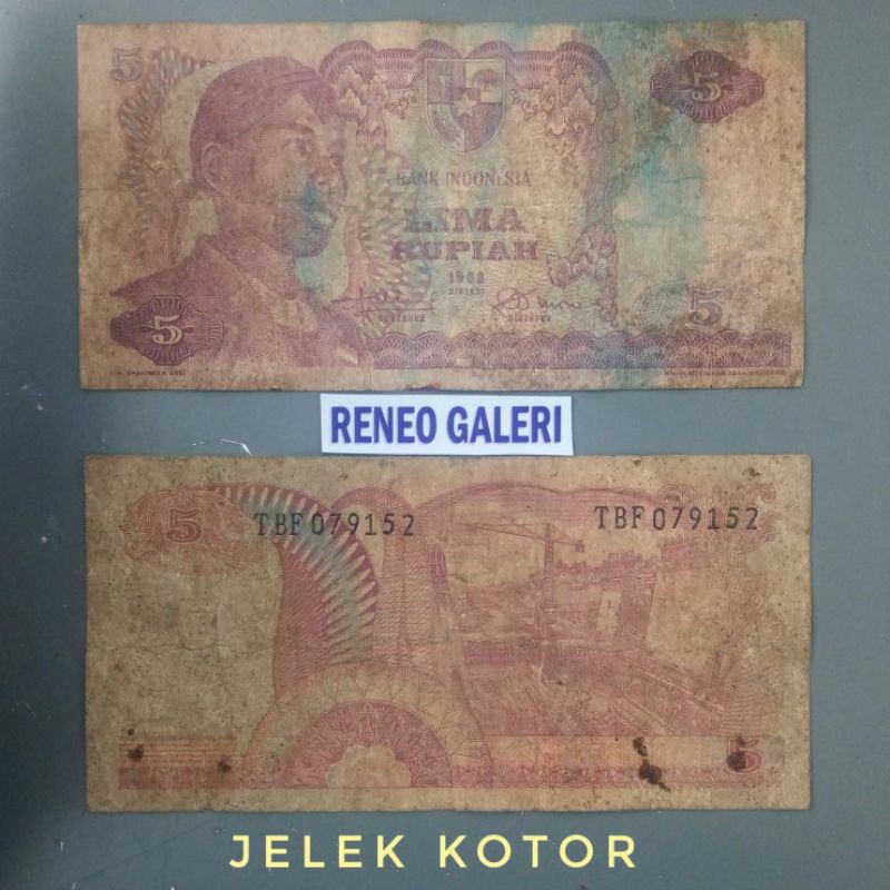 Jual Jelek Asli Rupiah Sudirman Tahun Seri Jenderal Soedirman Dirman Uang Kertas Kuno