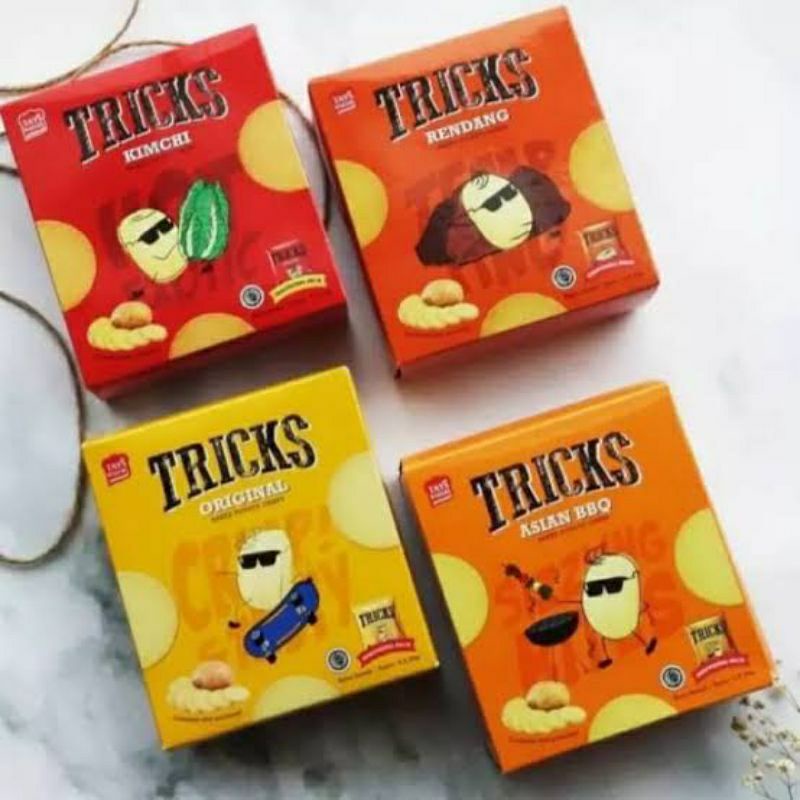 Jual Tricks Biskuit Kentang Potato Baked Chips box isi 10pcs Shopee