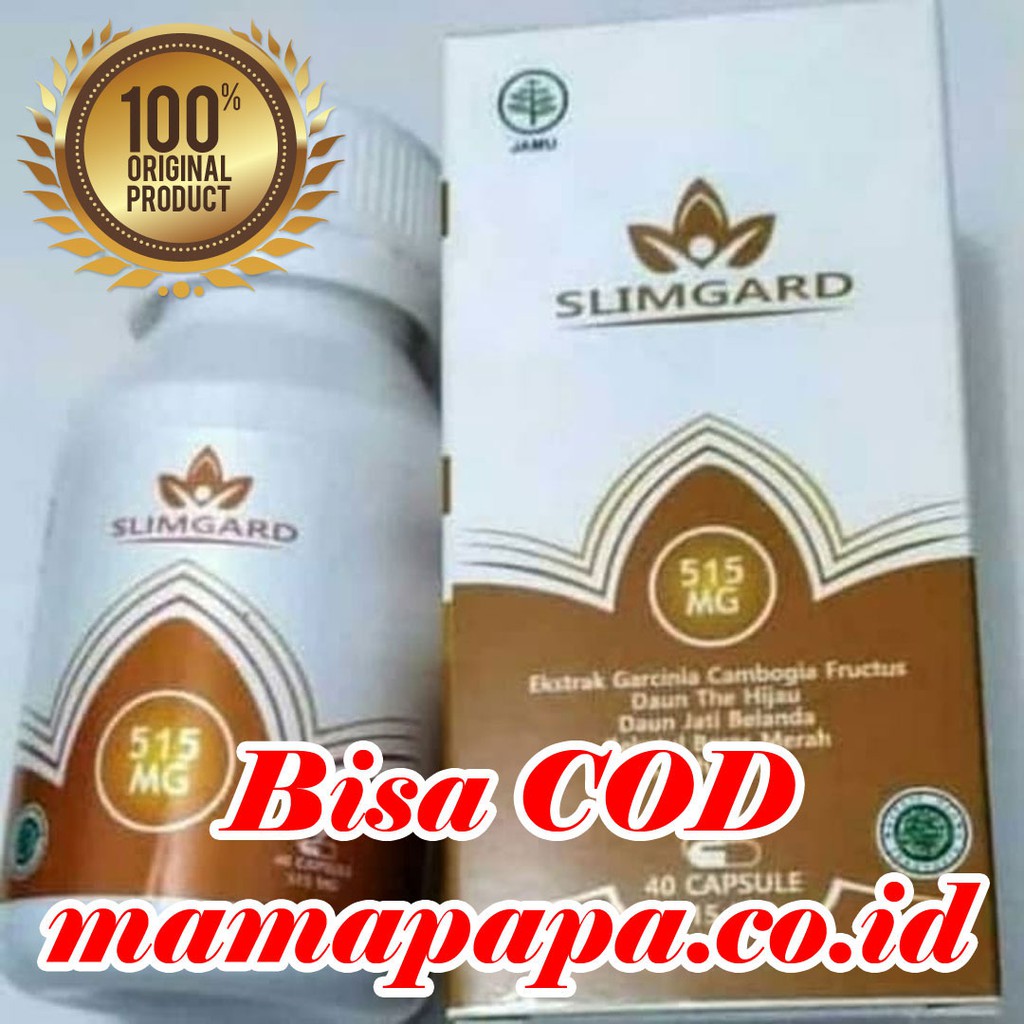 Jual Slimgard Asli Original Pelangsing Badan botol isi 40 Kapsul Merah ...