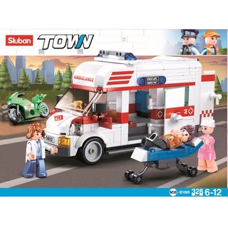Sluban M38-B1063 – Polizeiauto Bausteine-Set – 284 Teile – Kompatibel Mit Lego City