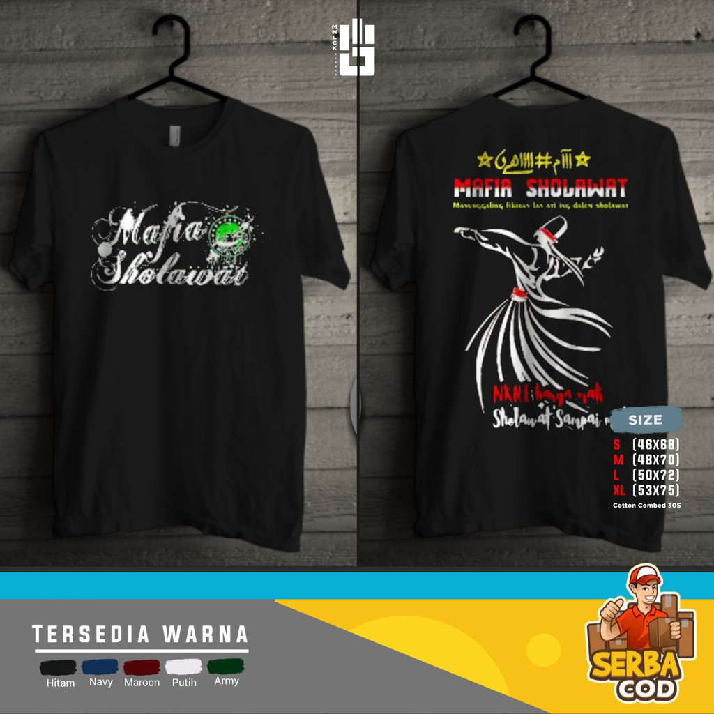 Jual Kaos Santri Keren Gaul Milenial Distro Kaos Santri Nusantara Salafi Mafia Sholawat 