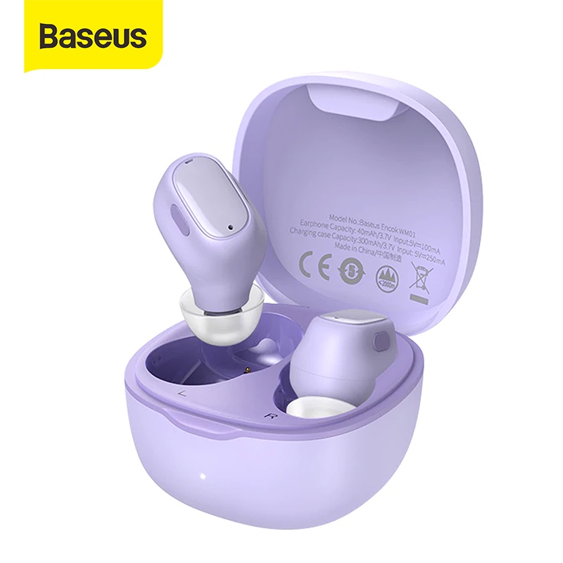 Jual Baseus True Wireless Bluetooth Earphone Mini Earbuds Tws Wm01