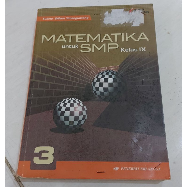 Jual Buku MATEMATIKA Untuk SMP Kelas 9, Penerbit Erlangga, STOK ADA 2 ...