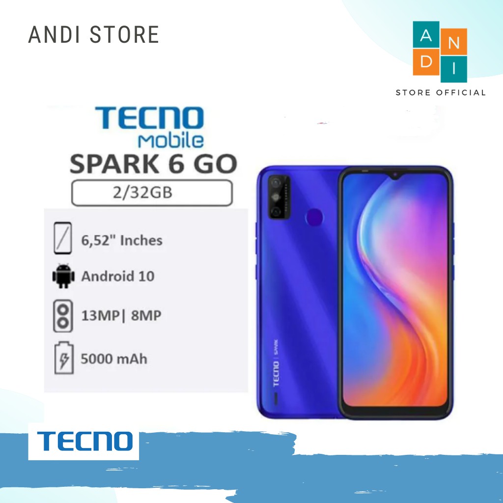 Jual Tecno - Spark 6 GO - 2GB+32GB Quad core 1.8GHZ 5000mAh | Shopee ...
