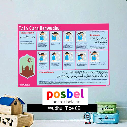 Jual Posbel Wudhu Tipe Poster Mainan Edukasi Edukatif Belajar