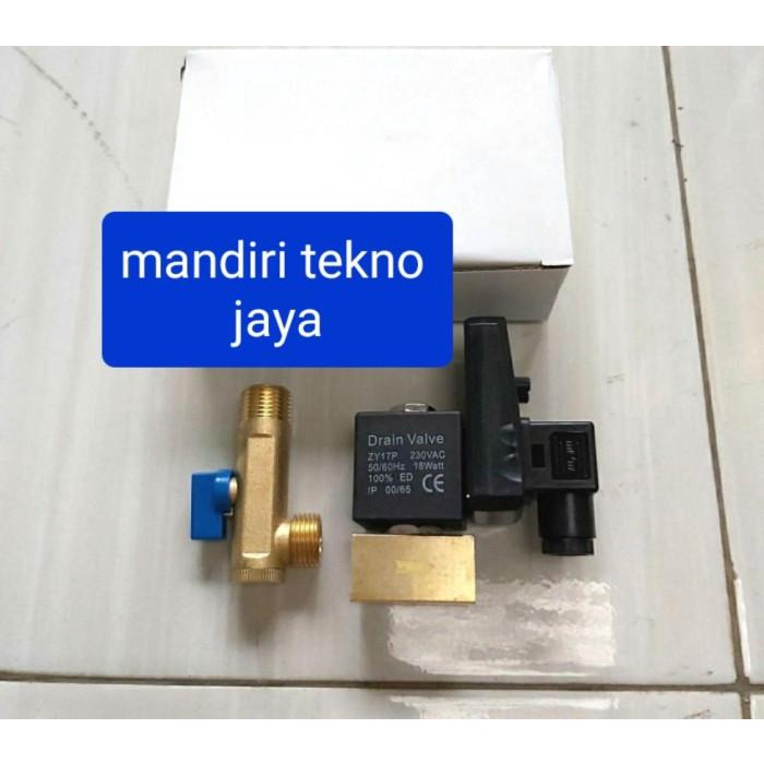 Jual Katup Auto Drain Valve Timer Solenoid Timer Drat 1/2 Inch Shopee Indonesia