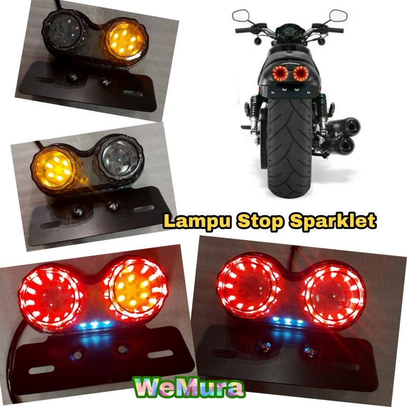 Jual Lampu Stop Sparklet Bobber Tail Light Stop Lamp Japstyle Scrambler