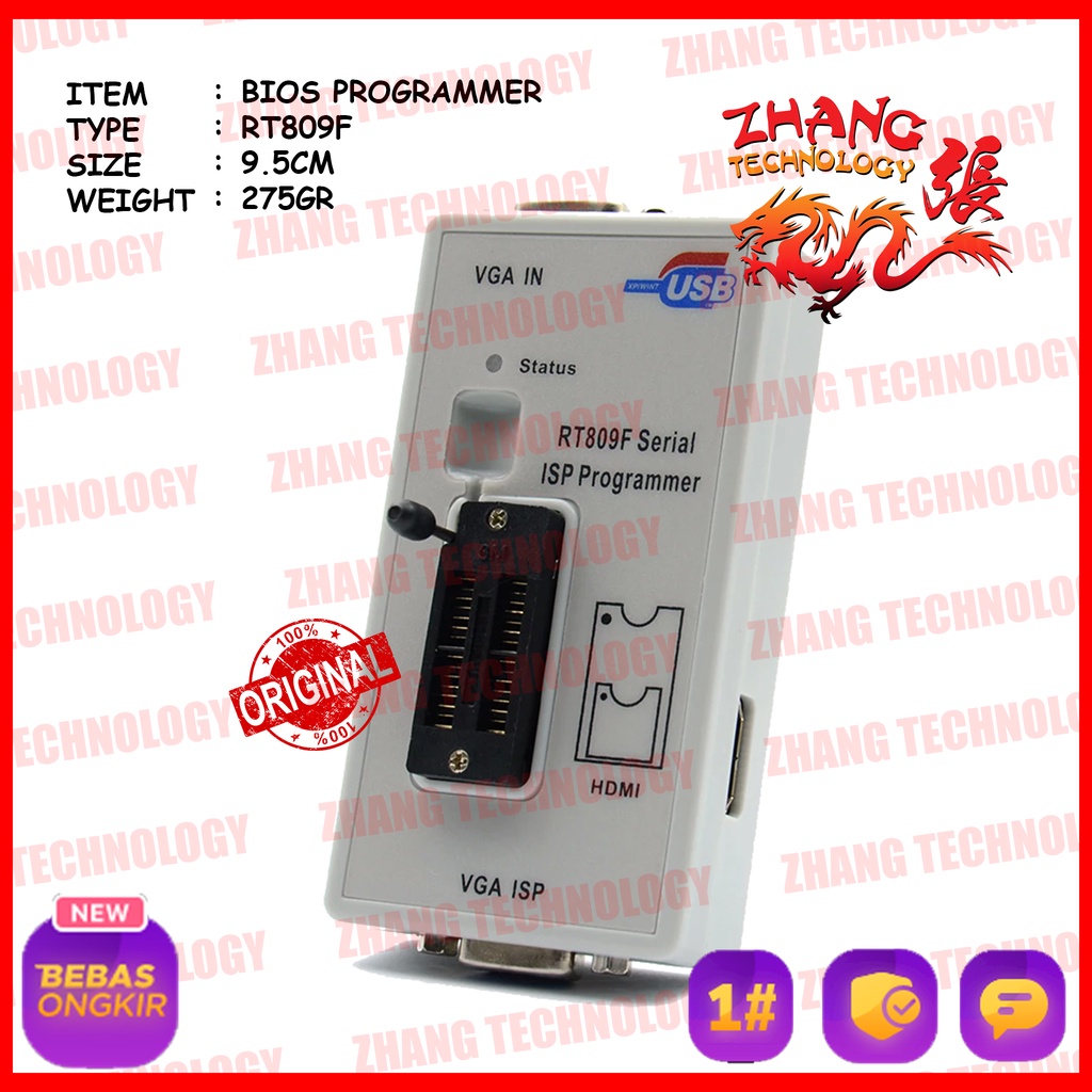 Jual [ ZHANG TECHNOLOGY ] ORIGINAL!!! RT809F RT809 BIOS PROGRAMMER ...