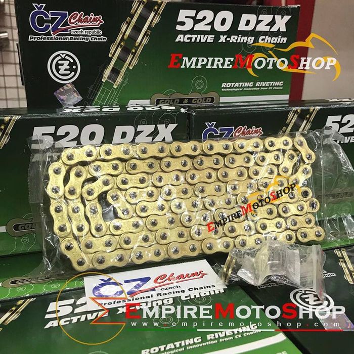 Jual Jual Rantai CZ X Ring 520 120 Ninja 250 Fi R25 CBR250RR Gold ...