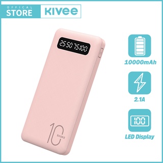 KIVEE Powerbank 10000 mah mini murah power bank dual usb Senter multi-fungsi ultra-tipis Macaron- Garansi 1 tahun