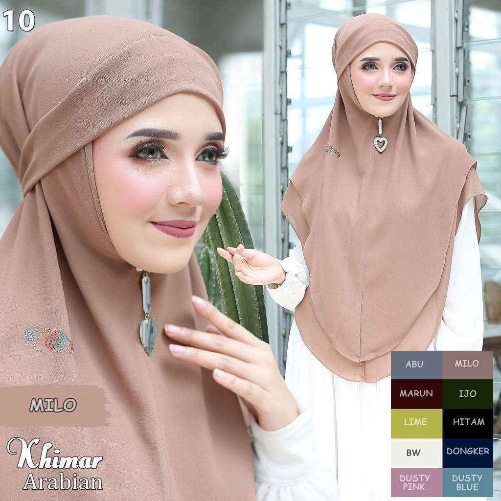 Jilbab Instan Jilbab Khimar Tanpa Pad bahan Cerutty babydoll French Khimar Arabian