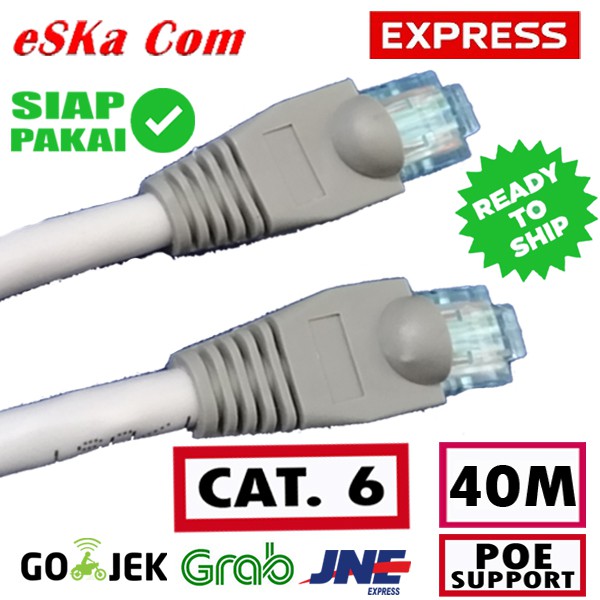 Jual CAT6 40M Kabel LAN 40 Meter Cable Cat 6 UTP 40 Meter Siap Pakai ...
