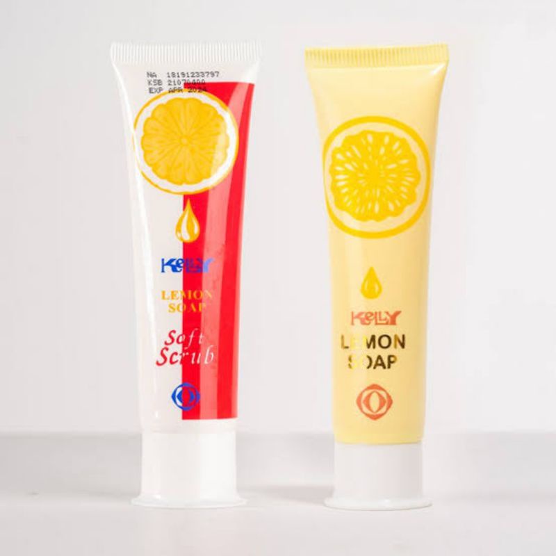 Jual Kelly Lemon Soap 15gr & Kelly Soft Scrub 25 gr 15gr / Sabun Wajah ...