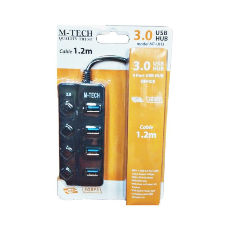 Jual M-Tech USB HUB 4Port USB3.0 On / Off | Shopee Indonesia