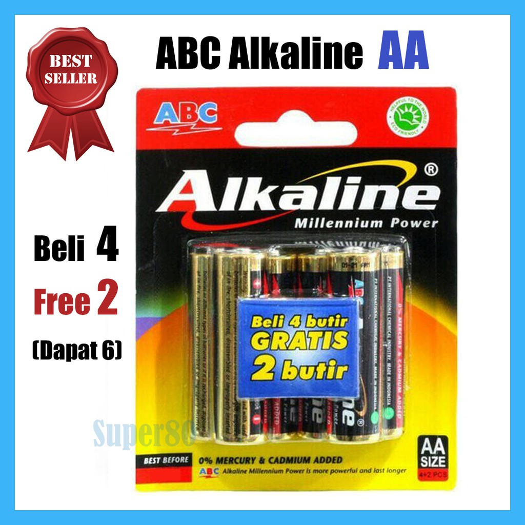 Jual Abc Alkaline Aa Isi Pcs Baterai Batere Batre Battery A Pcs Shopee Indonesia