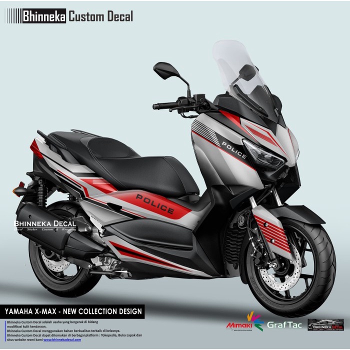 Jual Decal Stiker YAMAHA XMAX POLICE | Shopee Indonesia