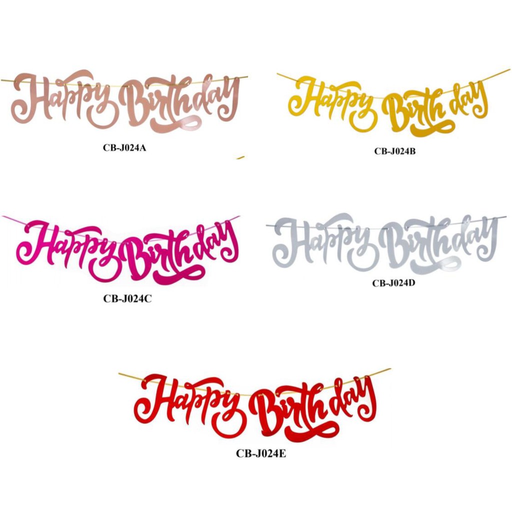 Jual BANNER LATIN HAPPY BIRTHDAY / BANNER HAPPY BIRTHDAY LASERCUT ...