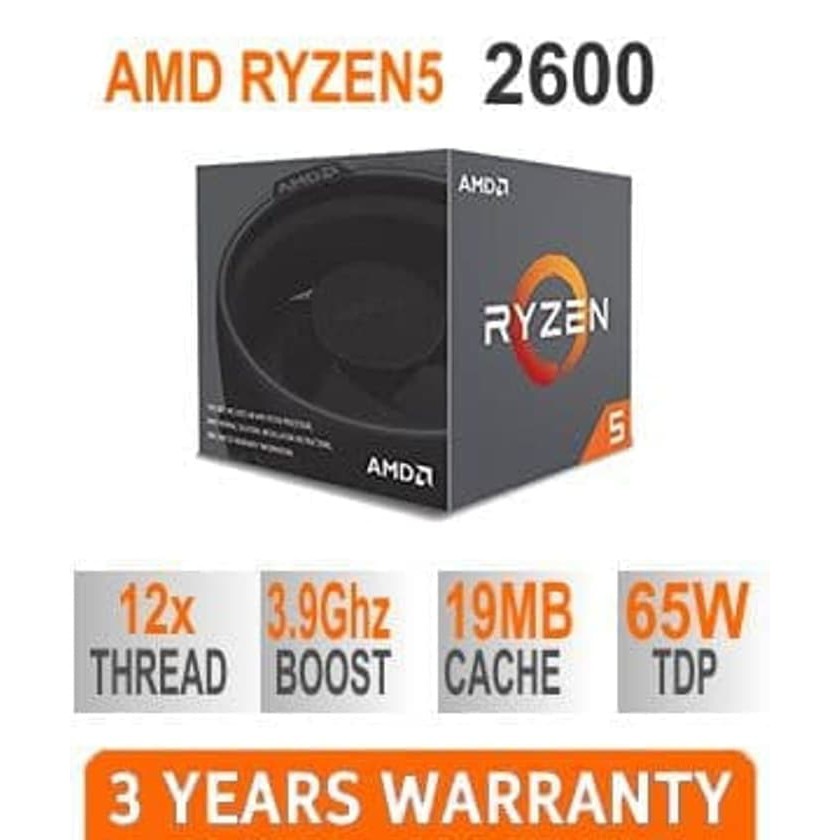 Jual AMD Processor RYZEN 5 2600 BOX | Shopee Indonesia