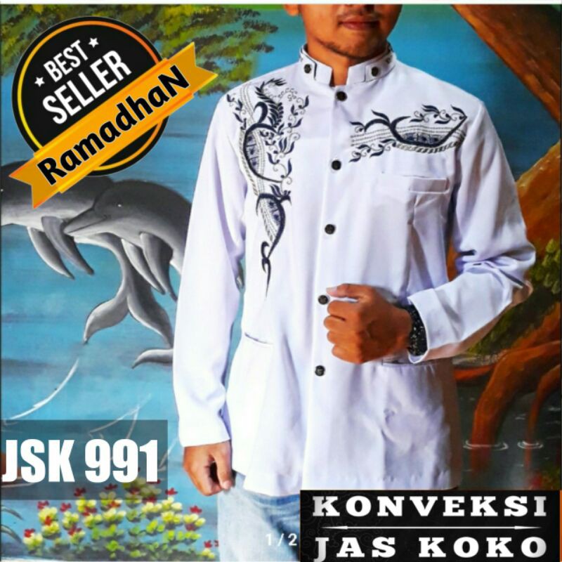 Jual Baju Muslim Pria Jasko Jas Koko Bordir Modern Koko Bordir Exlusive Seragam Keluarga