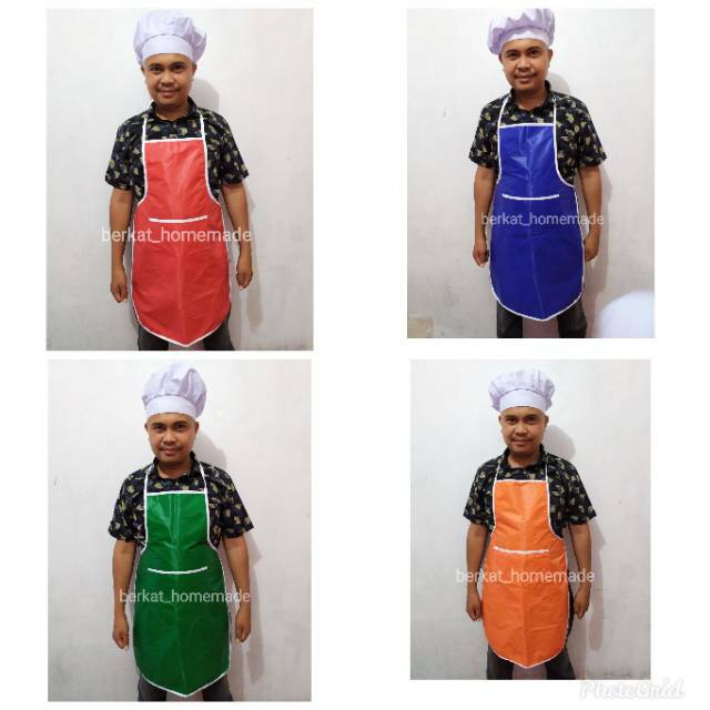 Jual Celemek Apron Dan Topi Koki Chef Set Dewasa Murah Shopee Indonesia