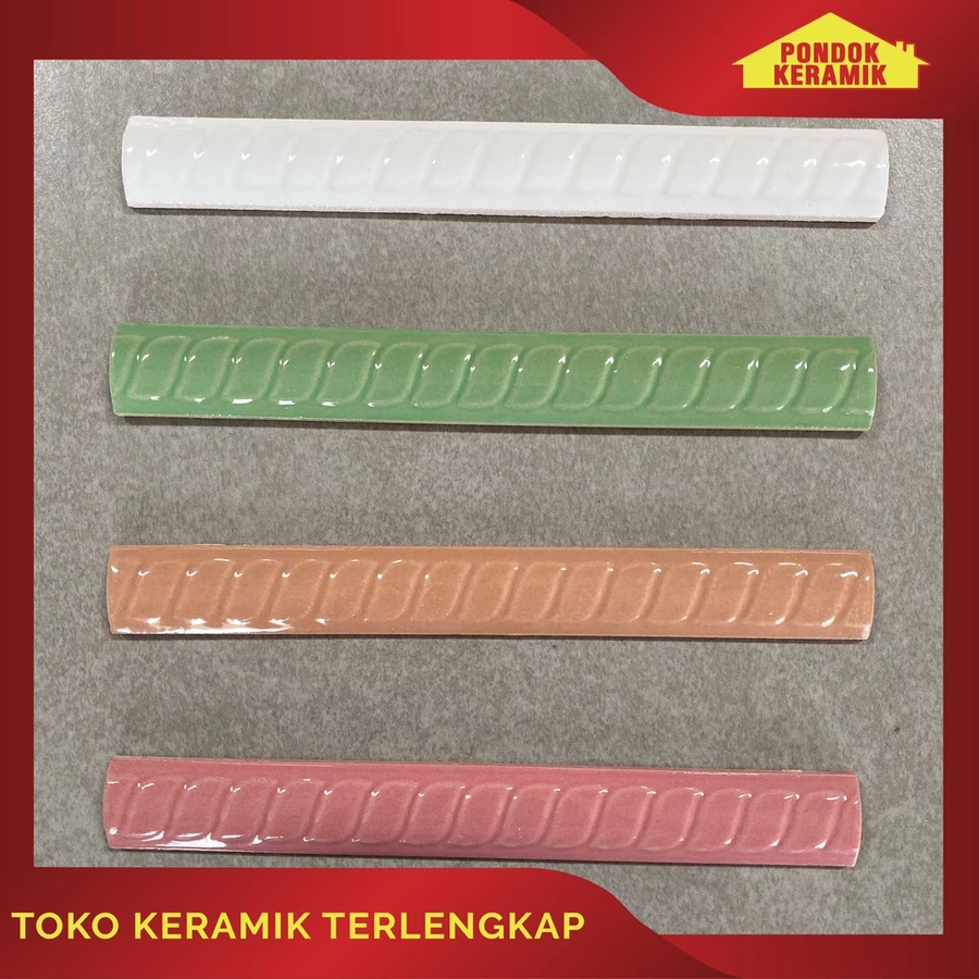 KUKU MACAN LIST KERAMIK MOTIF UKURAN 2X20 CM (PER METER)