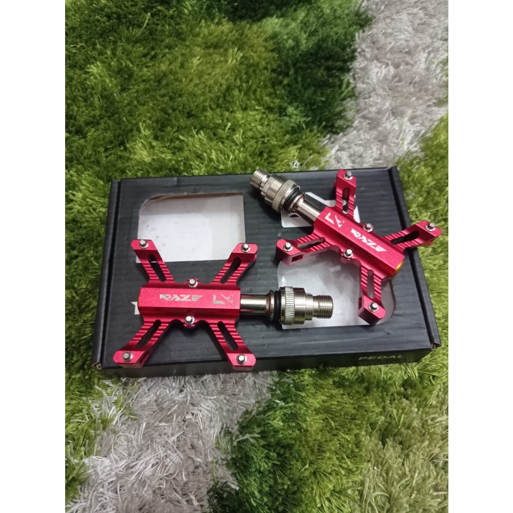 Jual PEDAL SEPEDA QR RAZE MERAH | Shopee Indonesia