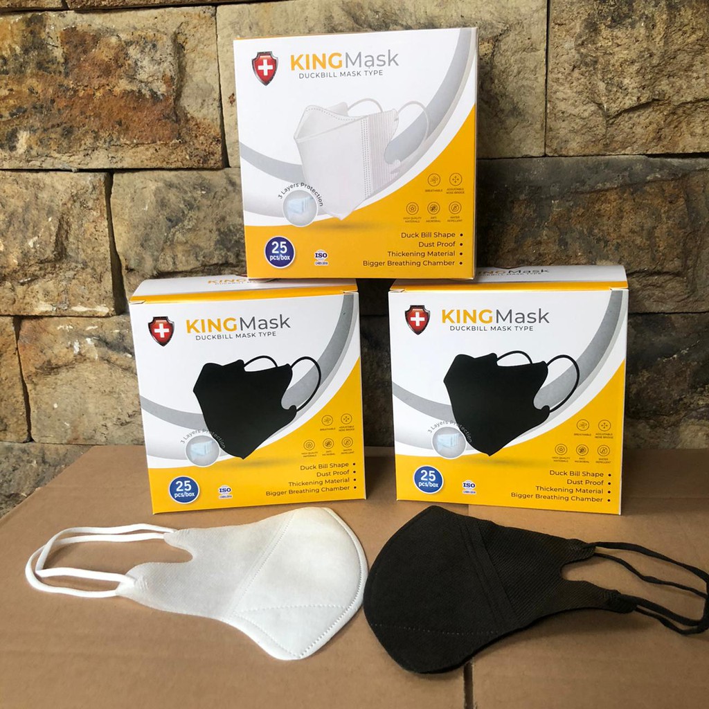 Jual Kingmask Model Sensi Kemenkes - Masker Duckbill - 3ply isi 25pcs ...