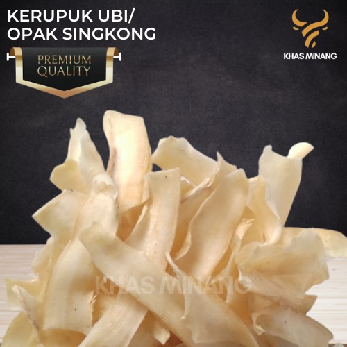 Jual Kerupuk Singkong Panjang 250gr Keripik Ubi Mentah Opak Khas Minang