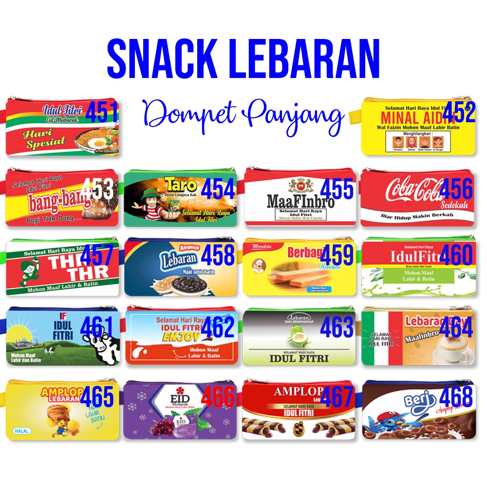 Dompet Panjang Lebaran SNACK Ekslusif Amplop Lebaran THR Idul Fitri Eid Mubarak