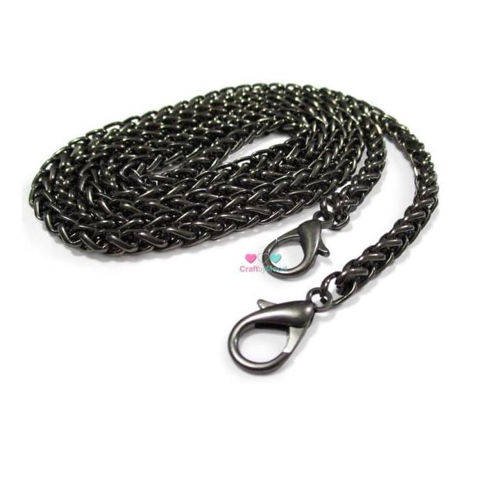 Jual Tali Rantai Tas, Type 1563, Black & Bronze, Metal Chain - Black ...