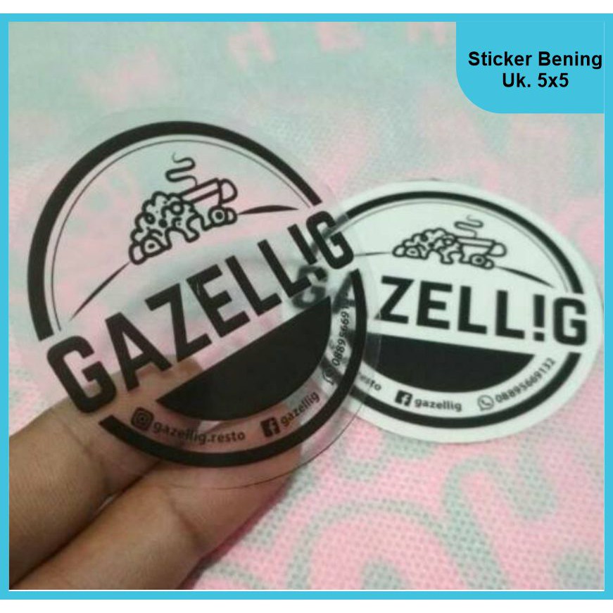 Jual Sticker Bening Transparan Ukuran X Bahan Plastik Shopee