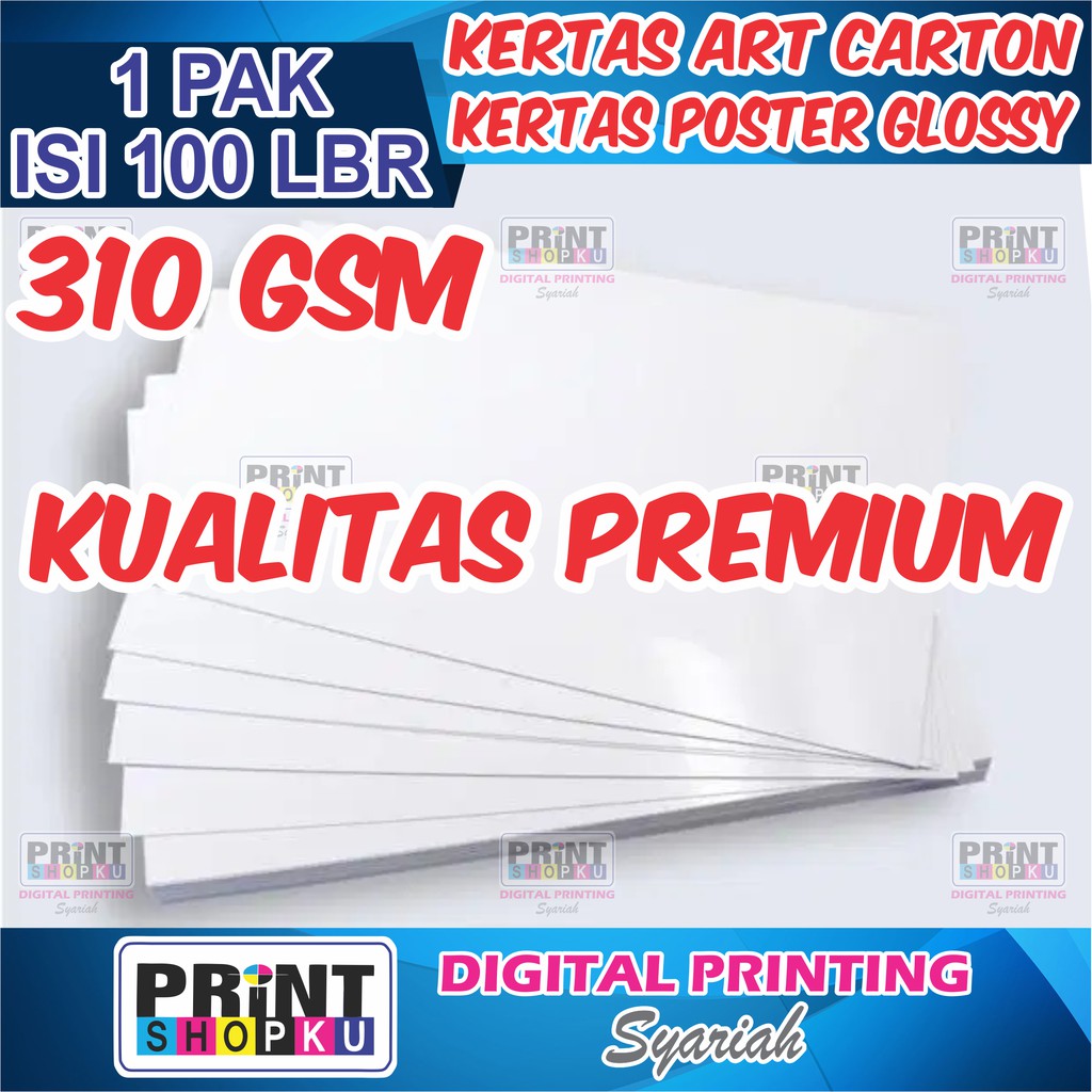 Jual KERTAS ART CARTON 310 GSM KERTAS ART PAPER 310 KERTAS ART KARTON ...