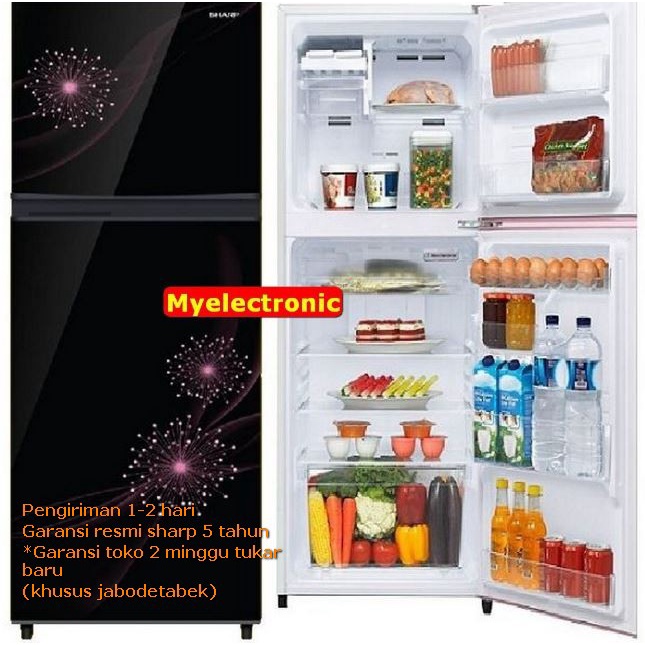 KULKAS SHARP SJ 237 MG DP/DB 2 PINTU XTRA BIG FREEZER 187 LITER