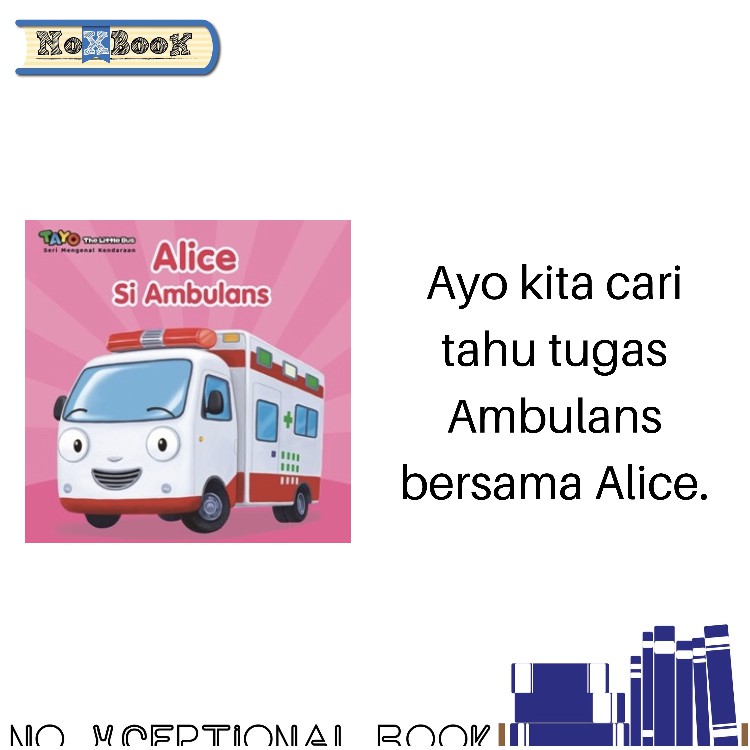 Jual Buku Tayo Seri Mengenal Kendaraan Alice Si Ambulans Boardbook