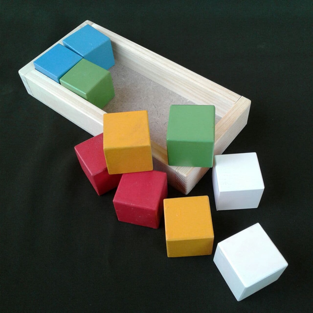 Jual Box 10 pcs Balok Dasar Susun Kayu Mainan Block Blok 3 x 3 x 3 cm ...