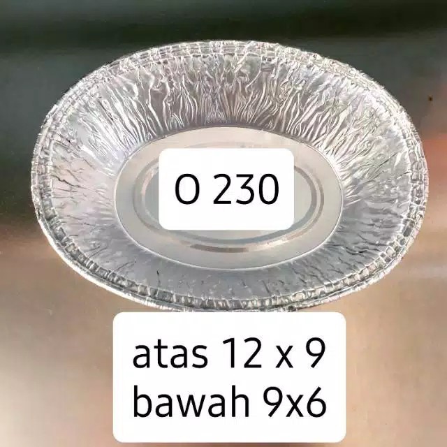 Jual Aluminium Foil Cup/ Alas Roti Kue Aluminium Foil Cup OVAL 230ml ...