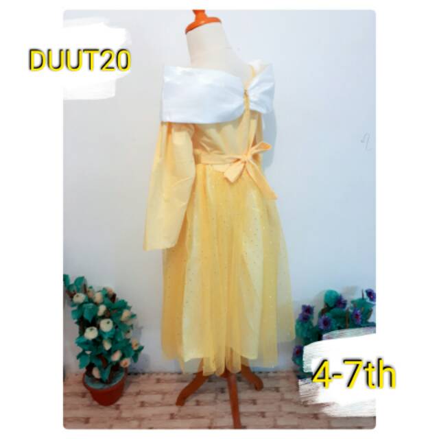 Jual DRESS KOSTUM KARAKTER PRINCESS BEAUTY THE BEAST KUNING TUTU 4 5 6 ...