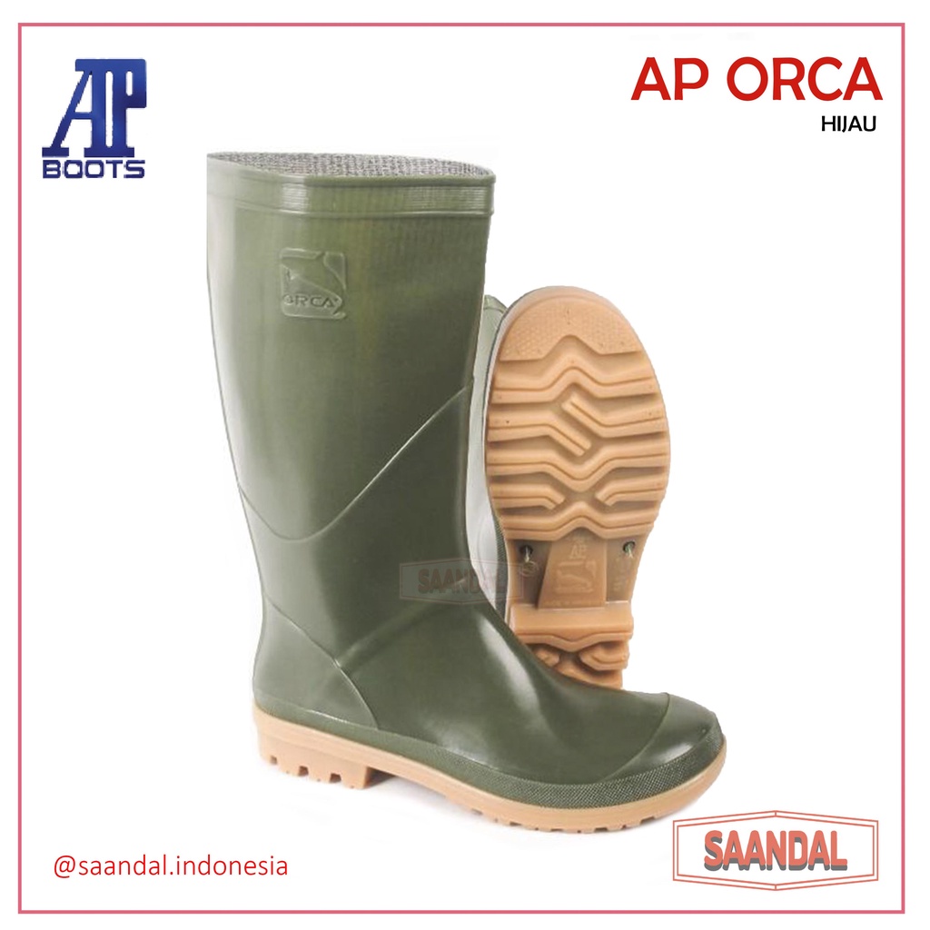 Jual Ap Boots Orca Safety Sepatu Boots Hijau Green Perikanan Apd Perkebunan Apd Bisa Satuan Cod