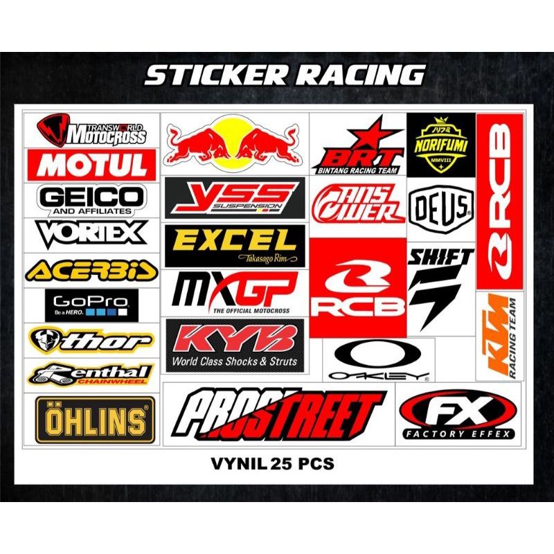 Jual STIKER RACING BOY 1 SET STICKER RCB | Shopee Indonesia
