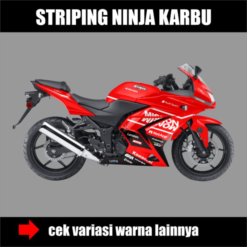 Jual Decal Striping Sticker Kawasaki Ninja 250 Karbu - Stiker List Semi