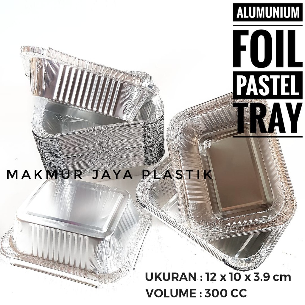 Jual ALUMUNIUM FOIL CUP KOTAK PASTEL TRAY KEMASAN MAKANAN FOIL TRAY