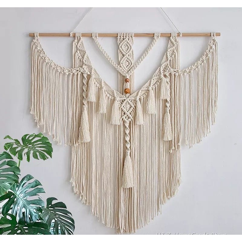 Jual Macrame wall hanging jumbo / Hiasan dinding aesthetic viral ...